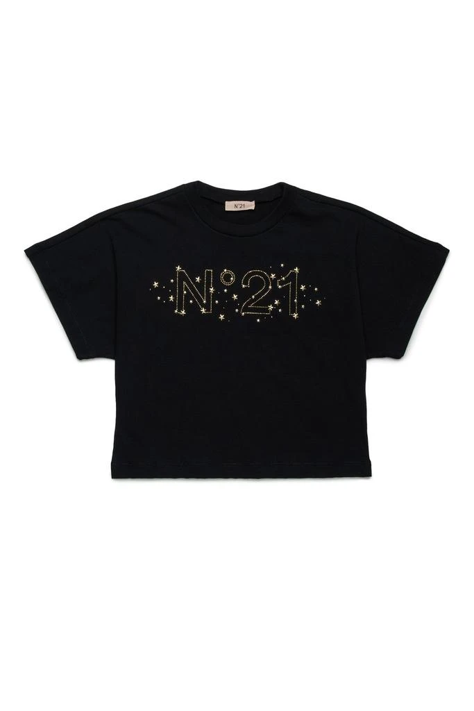 N°21 N°21 Kids Logo Embellished Crewneck T-Shirt 1