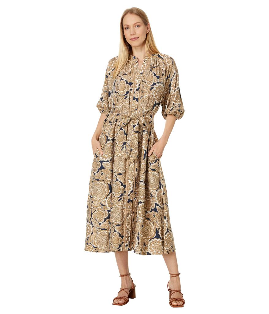 Tommy Hilfiger Floral Puff Sleeve Midi Dress