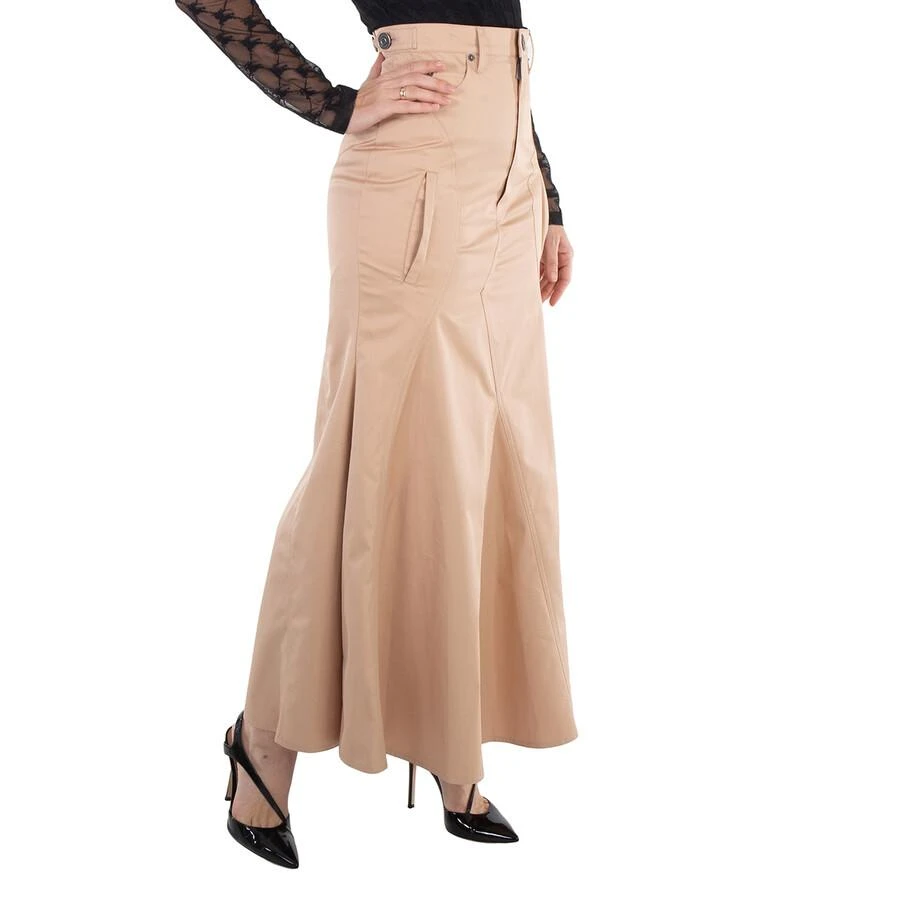 Burberry High-Waist Flared Cotton Skirt 2