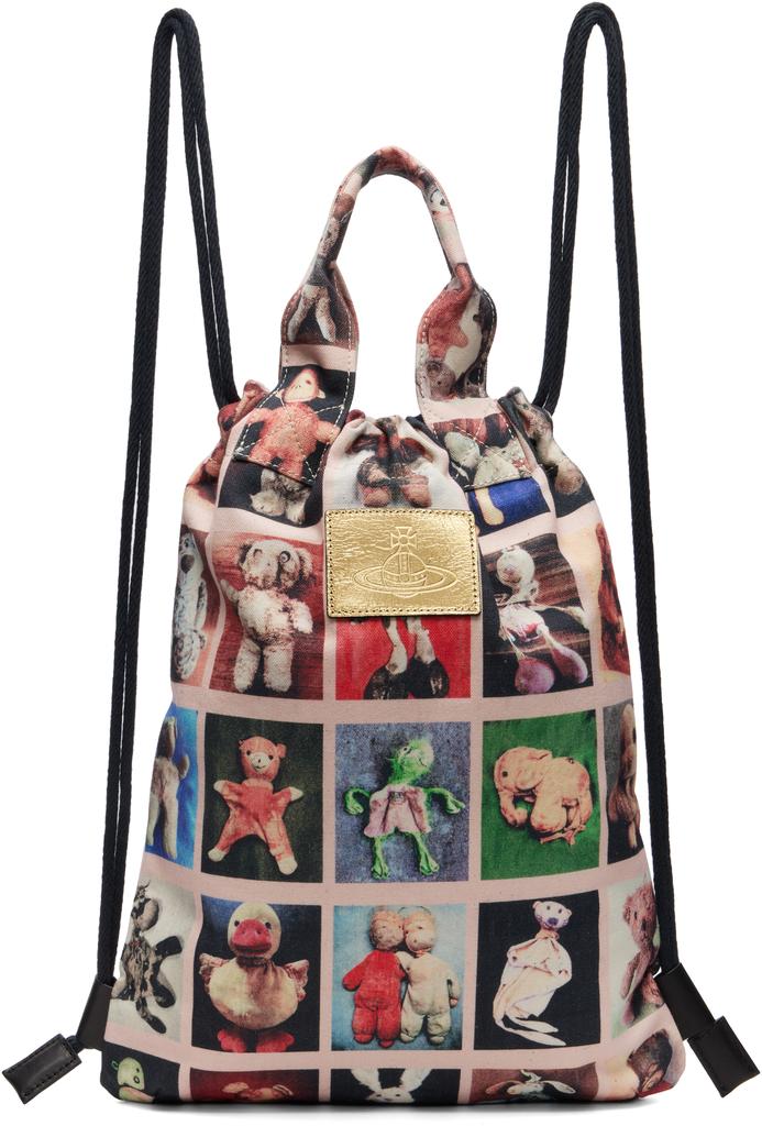Vivienne Westwood Multicolor Canvas Teddies Pippa Drawstring Backpack