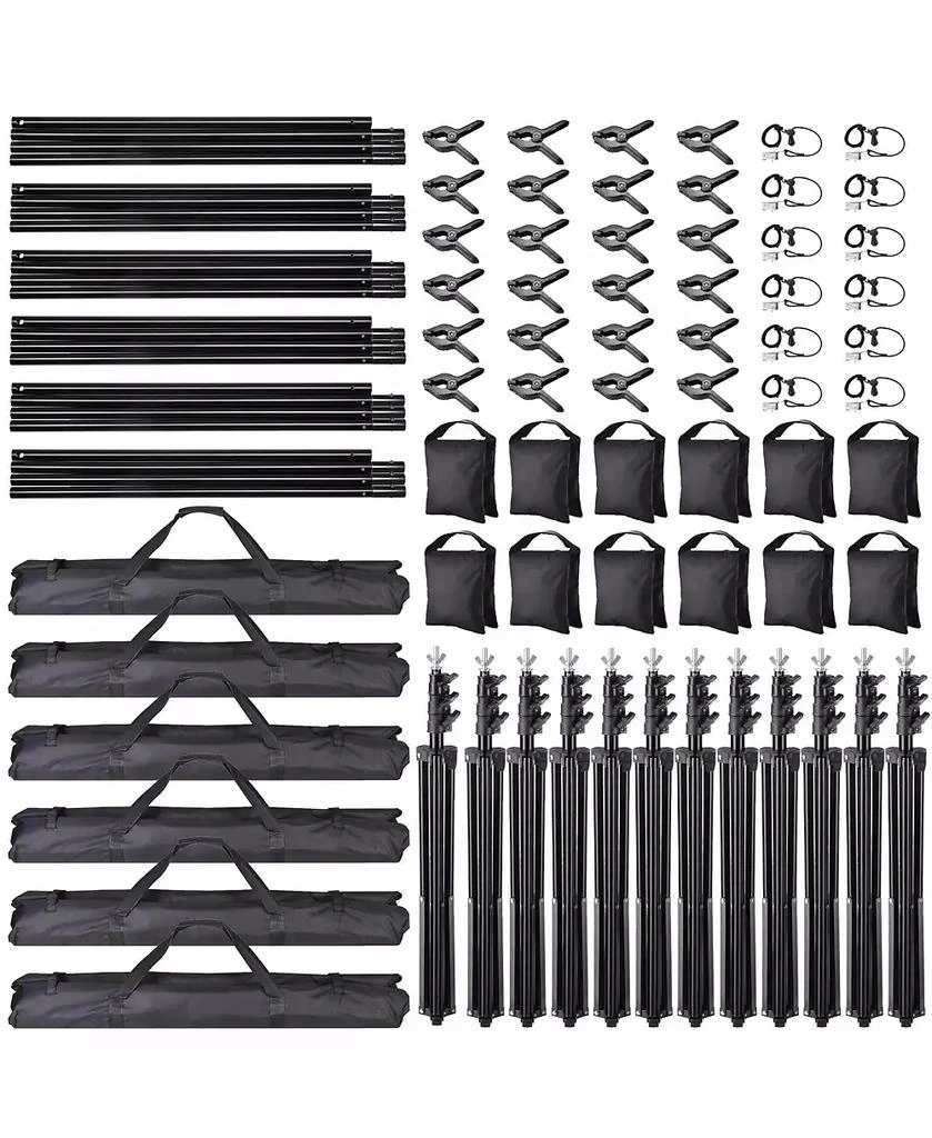 Yescom 8.5x10Ft Photography Background Backdrop Stand Kit Adjustable Crossbar 6 Packs 7