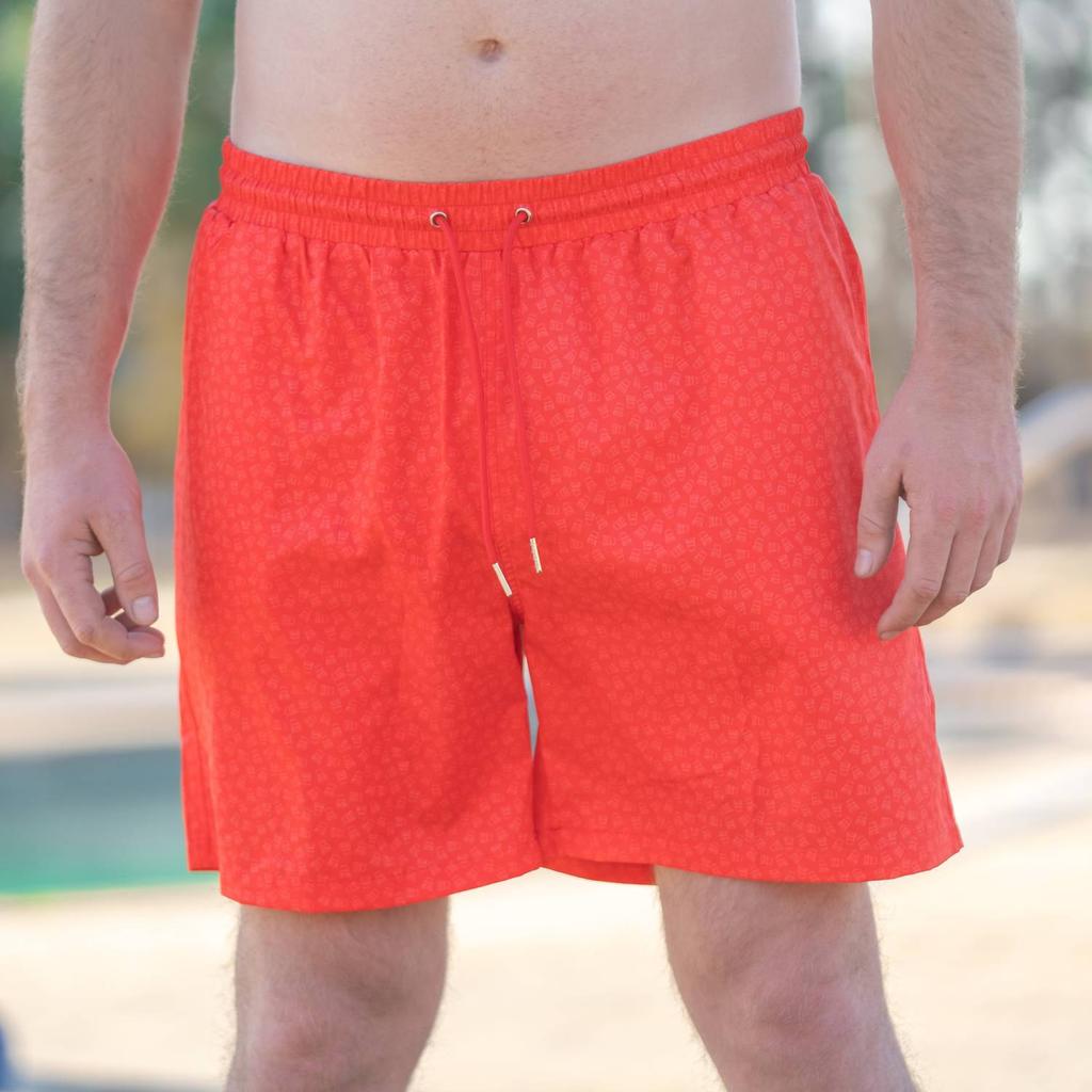 Old South Apparel Old South Apparel - Solo Cup Microprint Lined Swim Trunks
