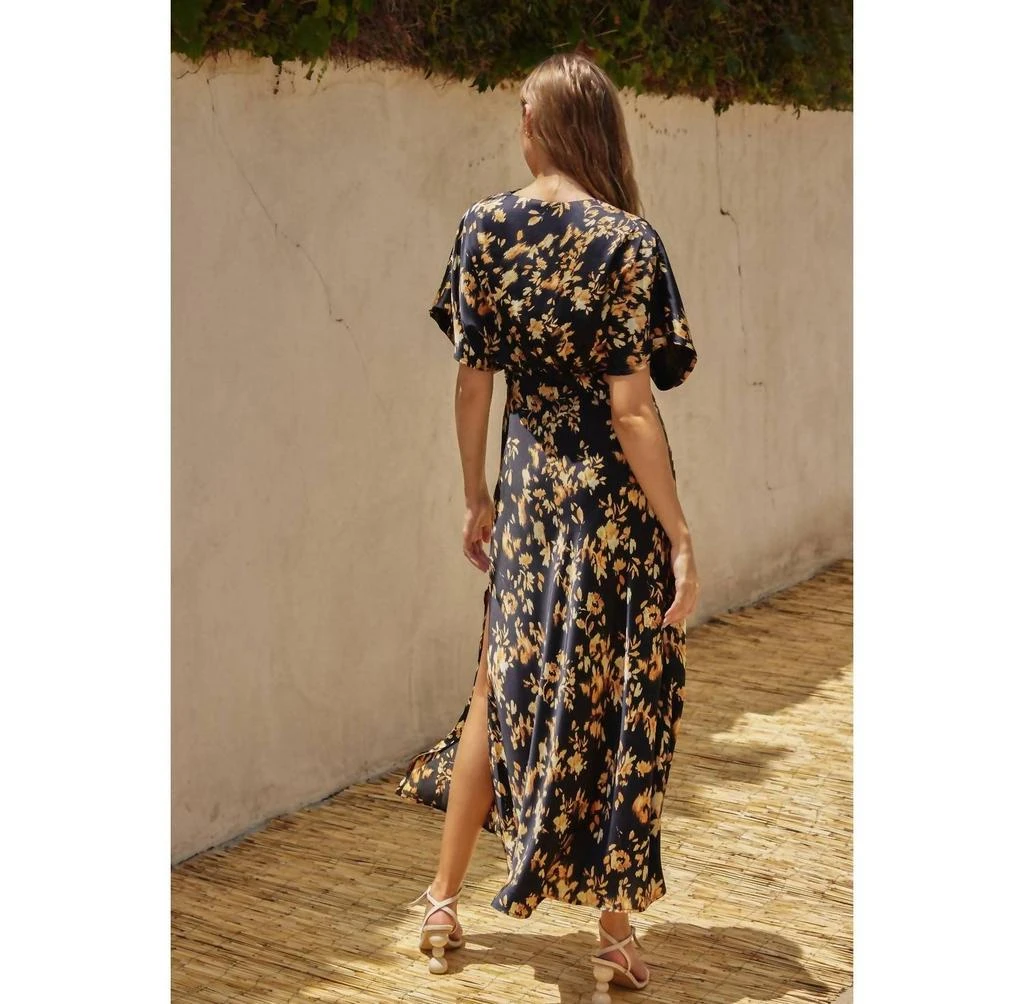 Dress Forum Dress Forum - Satin Blouson Maxi Dress 4