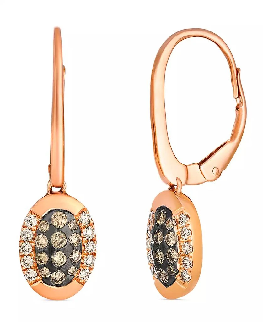 Le Vian Nude and Chocolate Diamond Drop Earrings (0.49 ct. t.w.) in 14K Strawberry Gold 1