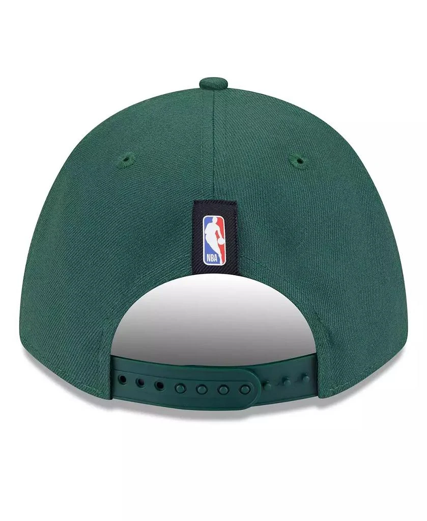 New Era Men
s Hunter Green Milwaukee Bucks 2025 NBA Draft M-Crown A-Frame 9FORTY Adjustable Hat 3