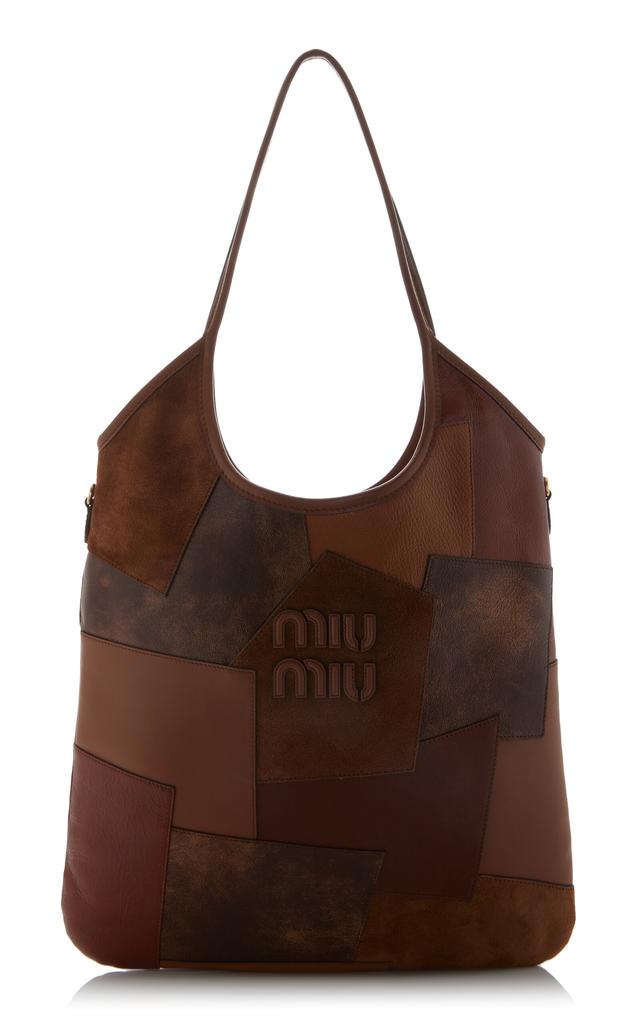 Miu Miu Miu Miu - Ivy Patchwork Leather Tote Bag - Brown - OS - Moda Operandi