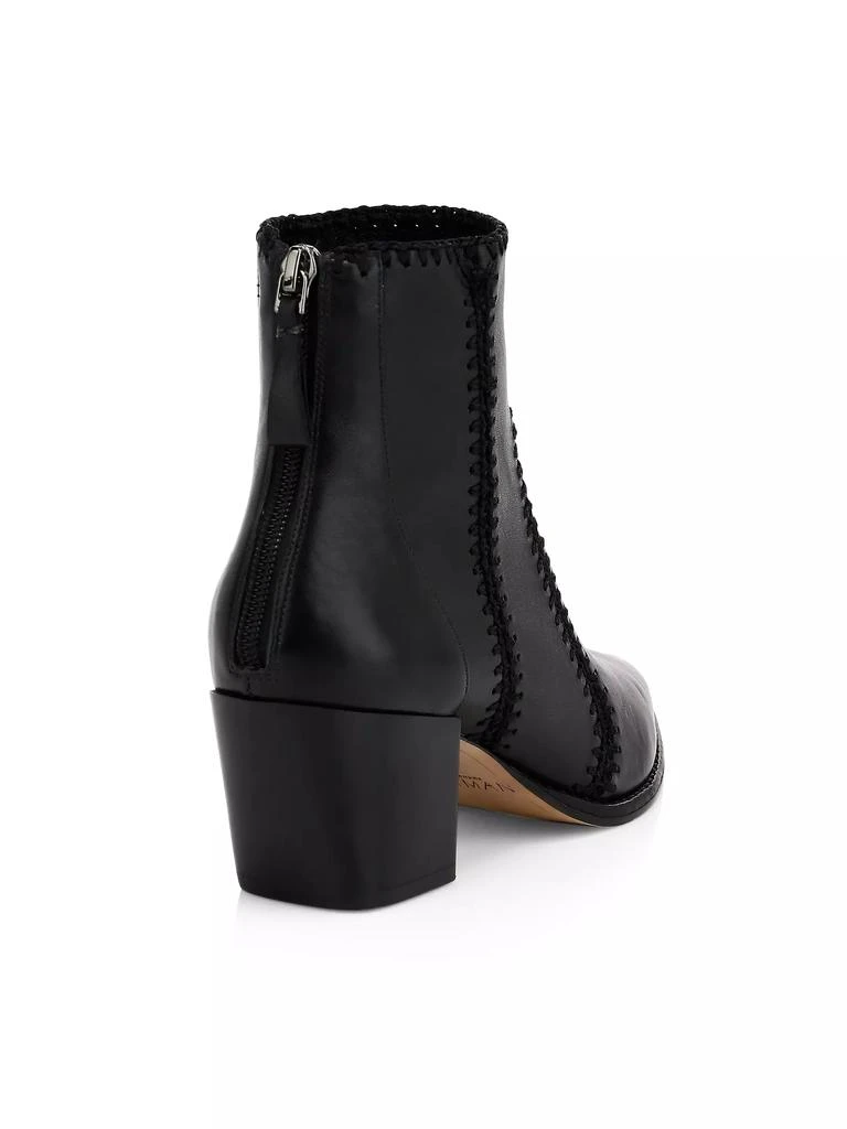 Alexandre Birman Benta Embroidered Leather Ankle Boots 3