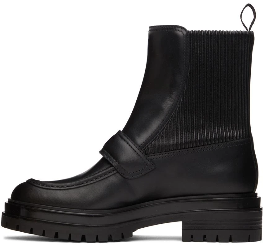 Gianvito Rossi Black Leather Berck Boots 3