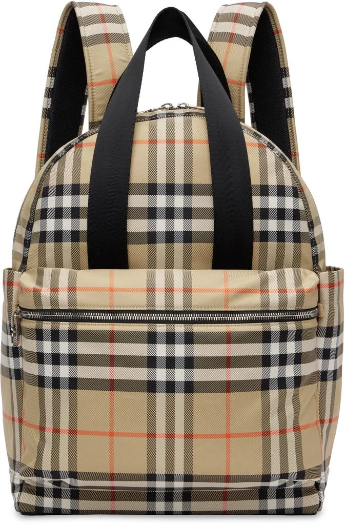 Burberry Kids Beige Check Baby Changing Backpack 1