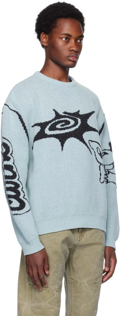 Carne Bollente SSENSE Exclusive Blue Cartoon Wetwork Sweater 2