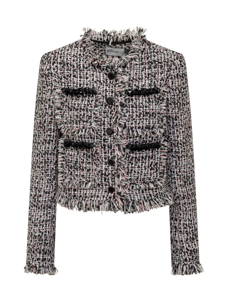 Self-Portrait Self-Portrait Fringed Boucle Jacket 1