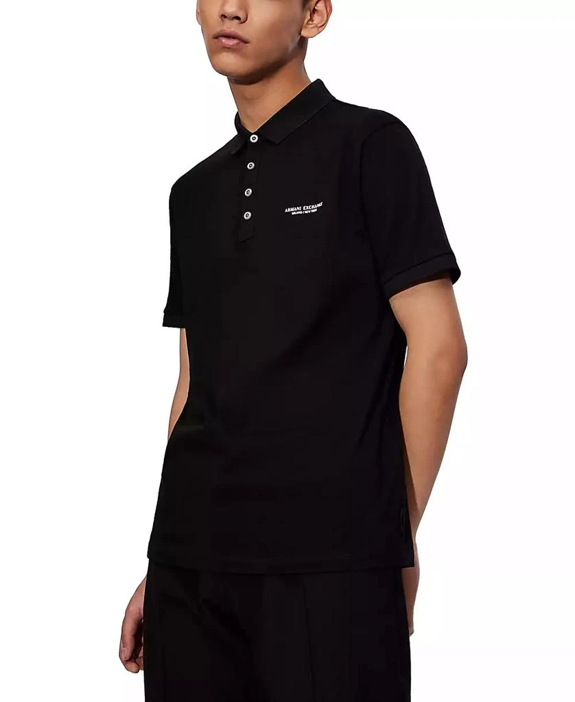 Armani Exchange Men's Milano/New York Logo-Print Polo Shirt 3