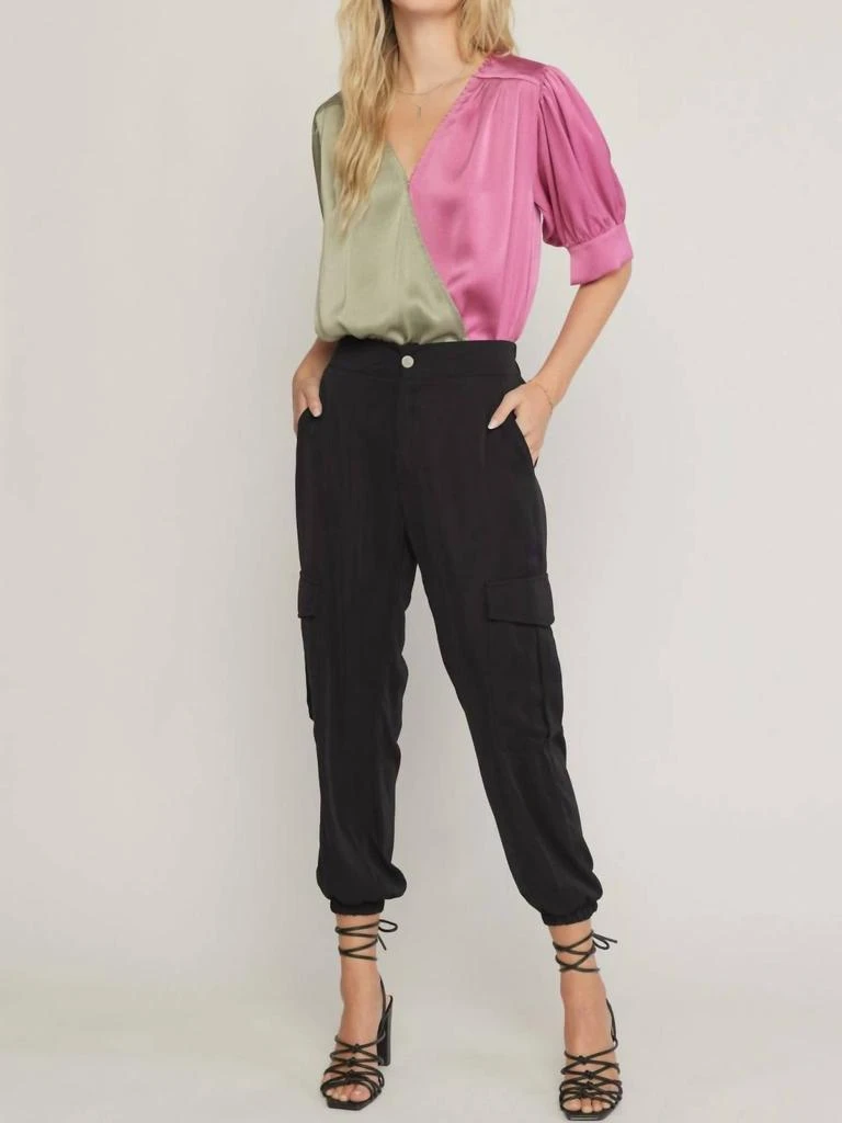 entro Entro - Satin Colorblock Bodysuit 6