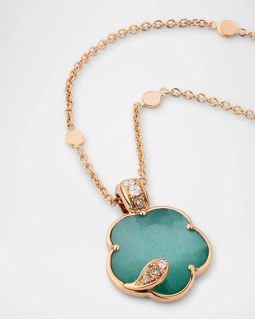 Pasquale Bruni Ton Joli 18K Rose Gold Diamond Necklace with Green Agate 3