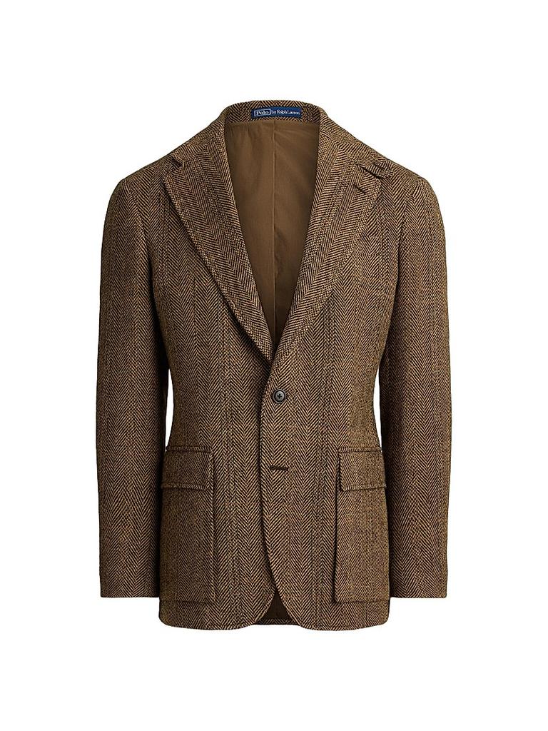 Ralph Lauren Herringbone Wool-Suede Blazer