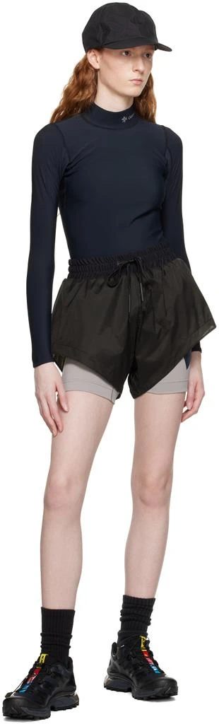 TEMPLA Gray Bonded Shorts 4