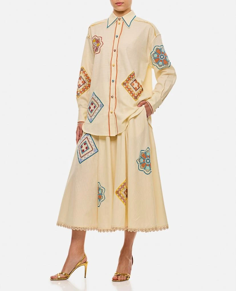 Zimmermann Zimmermann Ottie Flared Midi Skirt 3