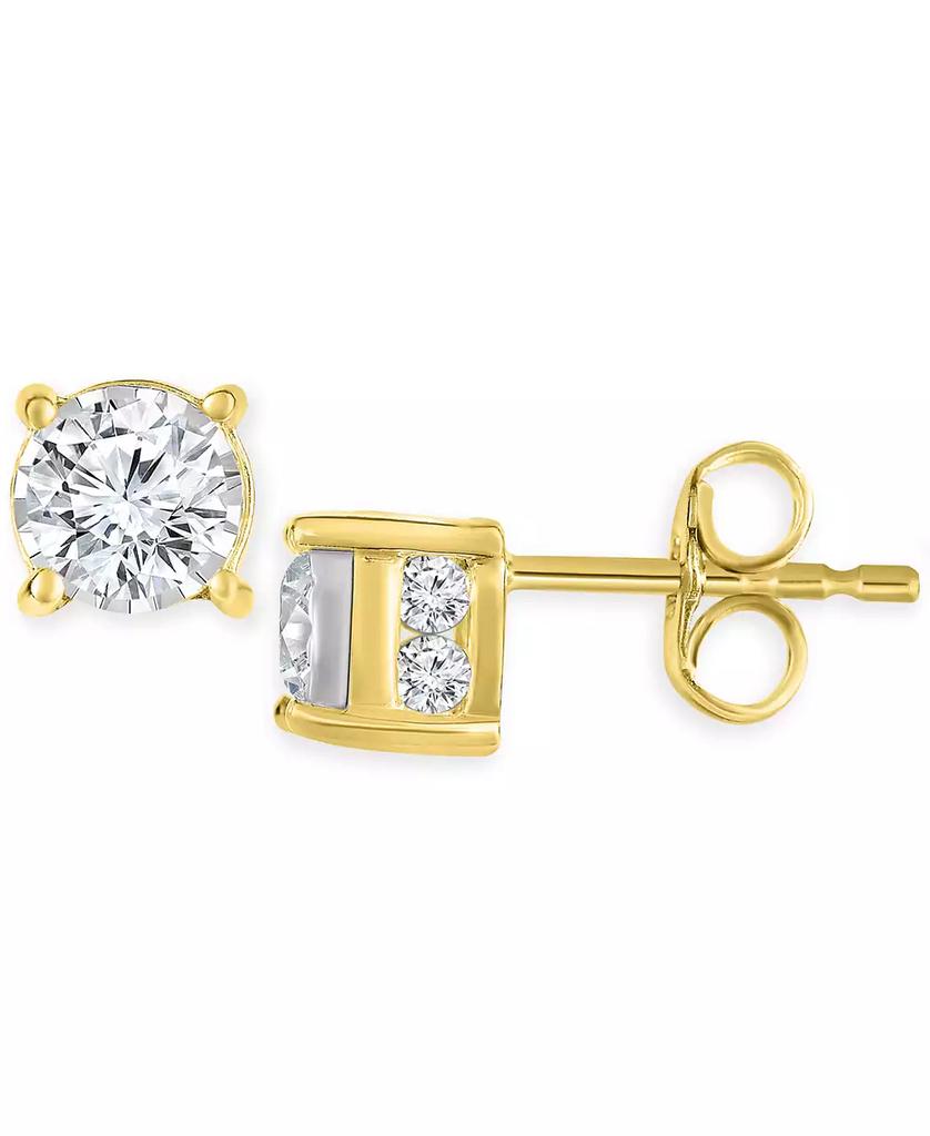 TruMiracle Diamond Stud Earrings (1/2 ct. t.w.) in 14k White, Yellow or Rose Gold