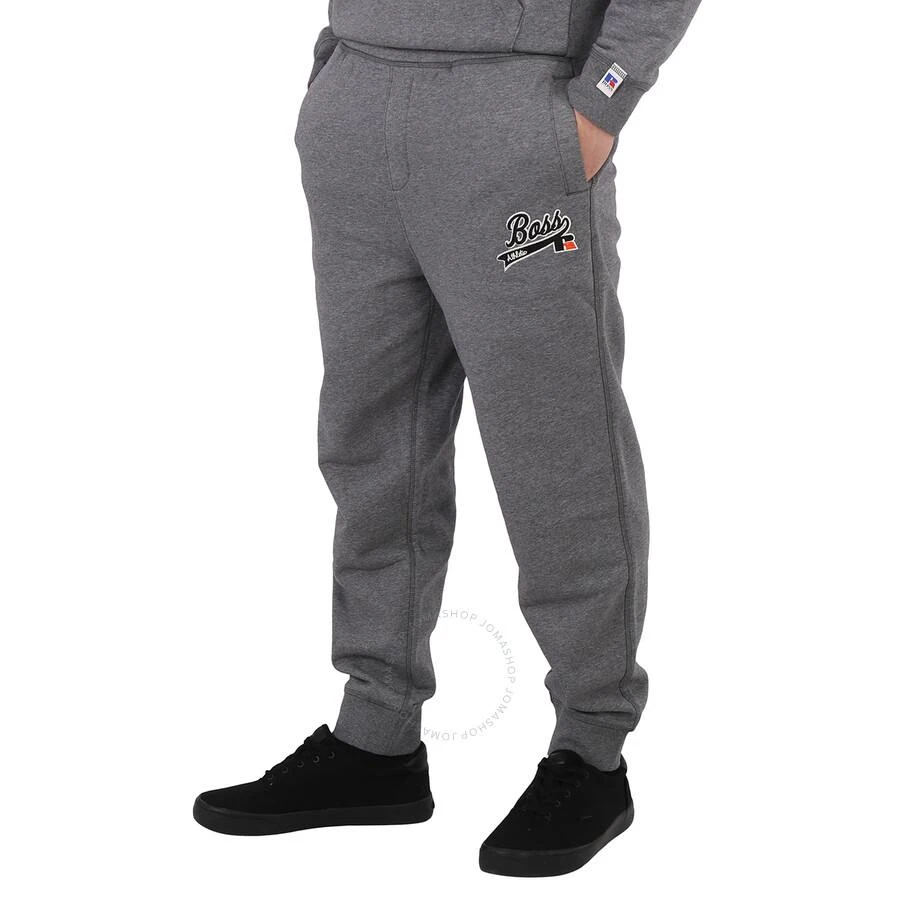 Hugo Boss Medium Grey Exclusive Logo Cotton-Blend Track Pants 3