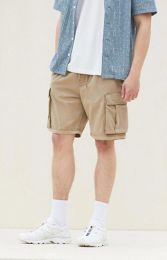 PacSun Tan Baggy Cargo Zip-Off Pants 5