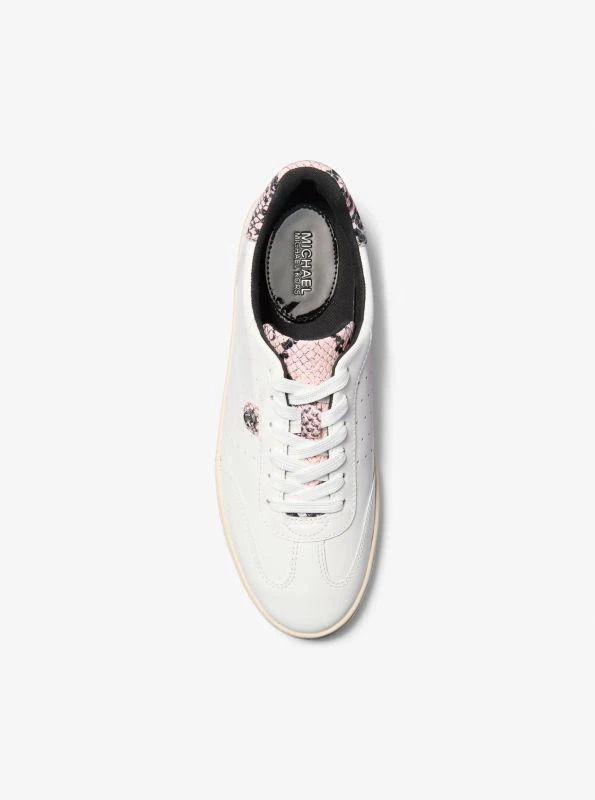 Michael Kors Scotty Snake Embossed Leather Sneaker 4