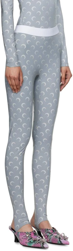MARINE SERRE Silver All Over Moon Leggings 2