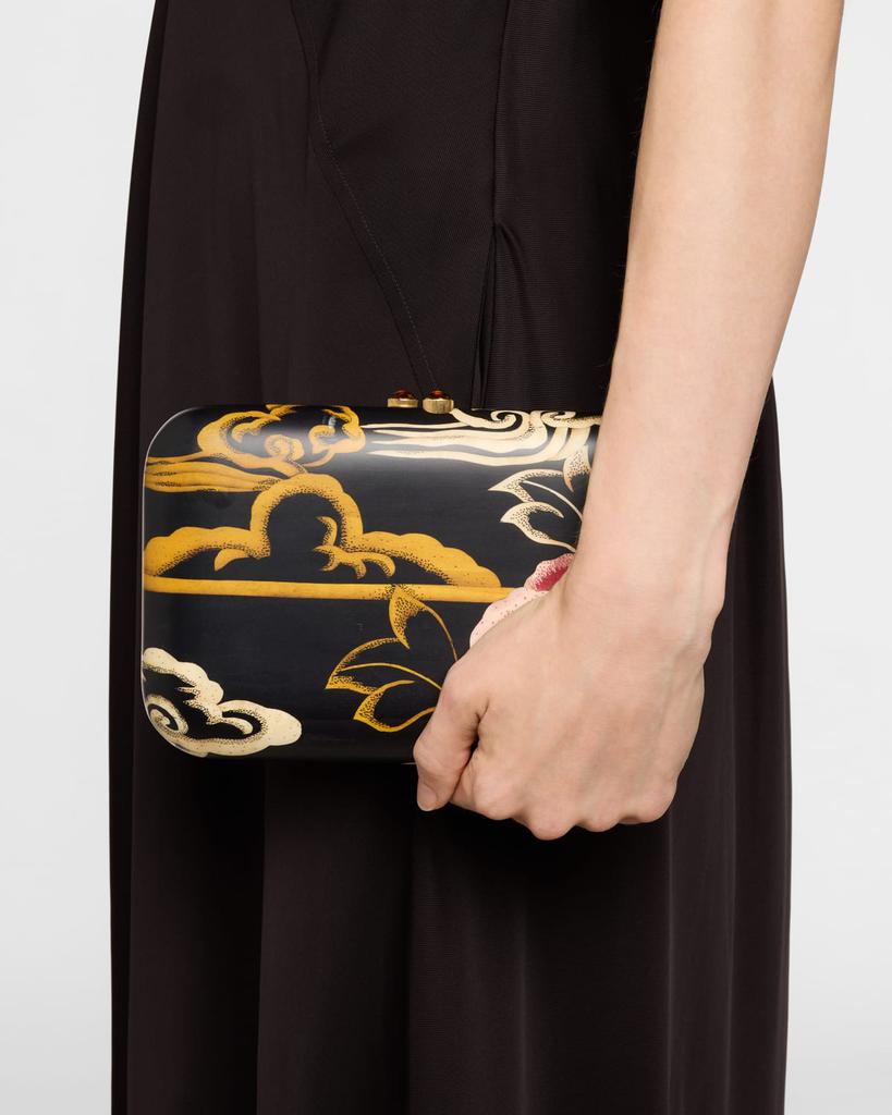 Silvia Furmanovich 18K Yellow Gold Marquetry Tibetan Rose Clutch