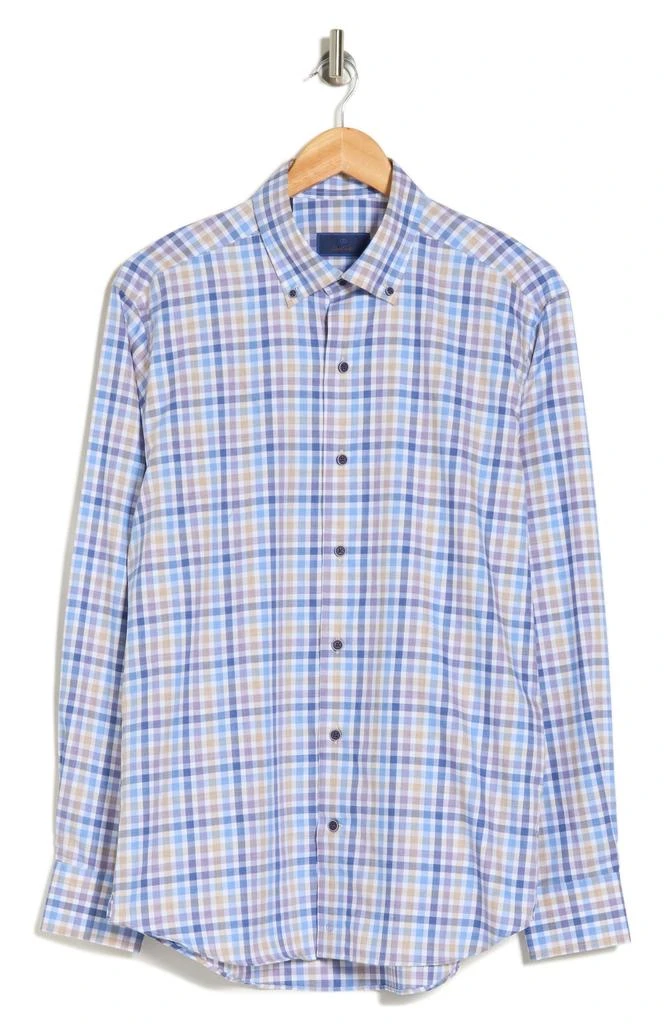 David Donahue Plaid Cotton Button-Up Shirt 3