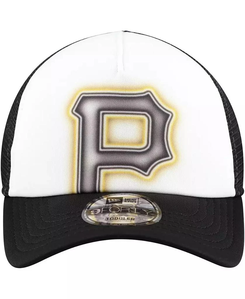New Era Toddler White/Black Pittsburgh Pirates Painted A-Frame 9FORTY Trucker Adjustable Hat 5