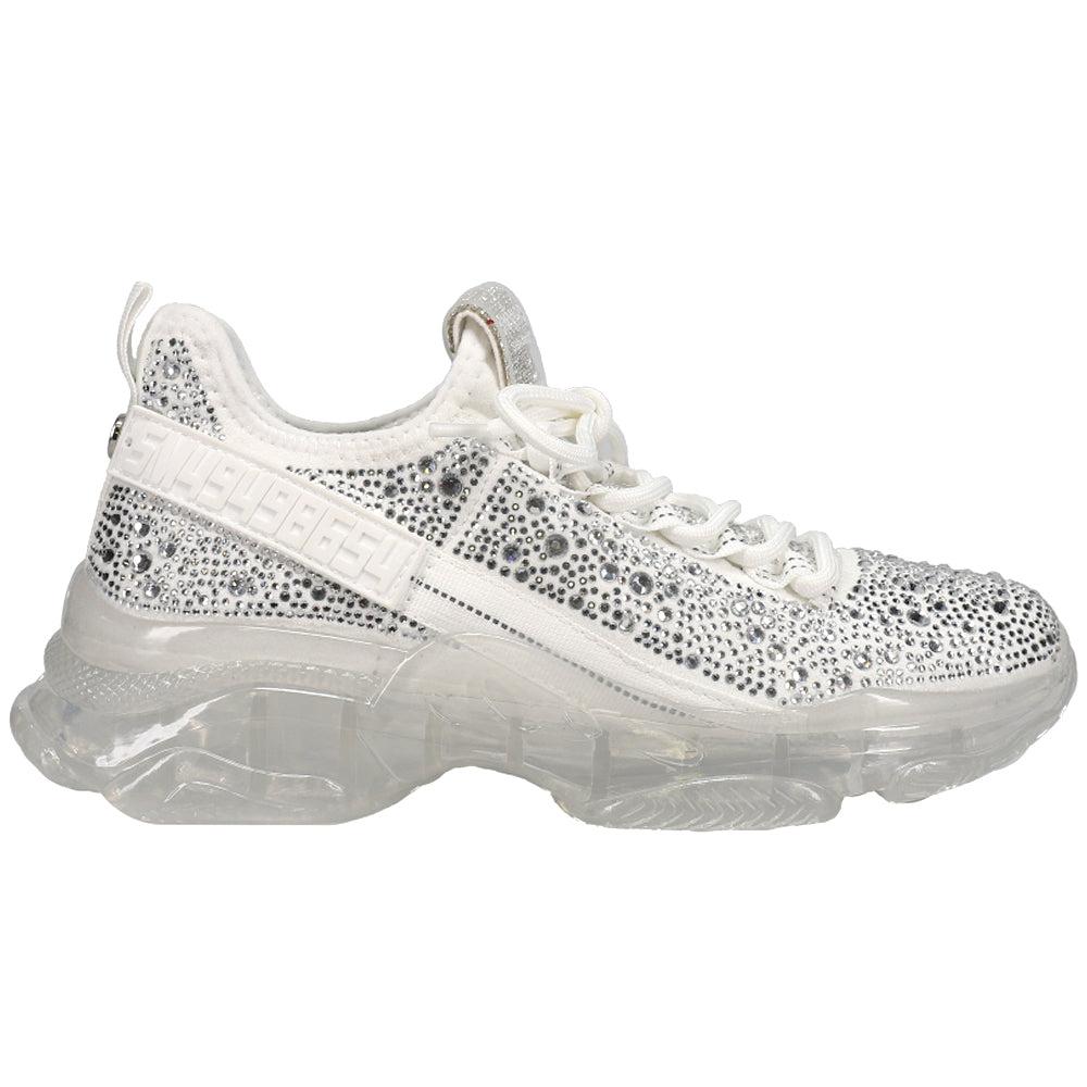 Steve Madden Maxima Rhinestone Lace Up Sneakers