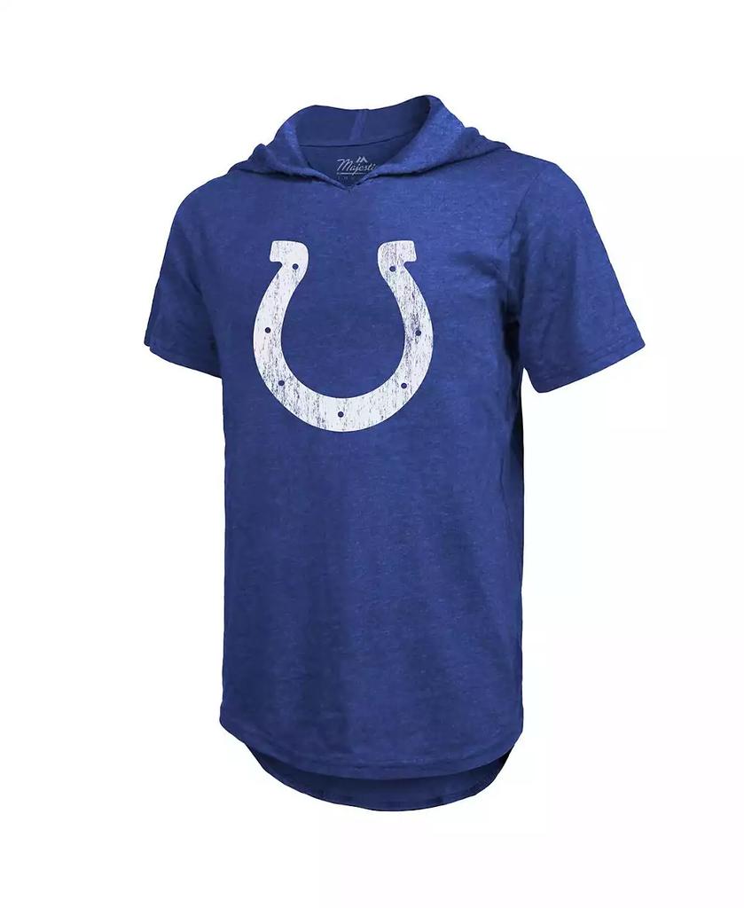 Majestic Men's Threads Matt Ryan Royal Indianapolis Colts Player Name & Number Short Sleeve Hoodie T-shirt