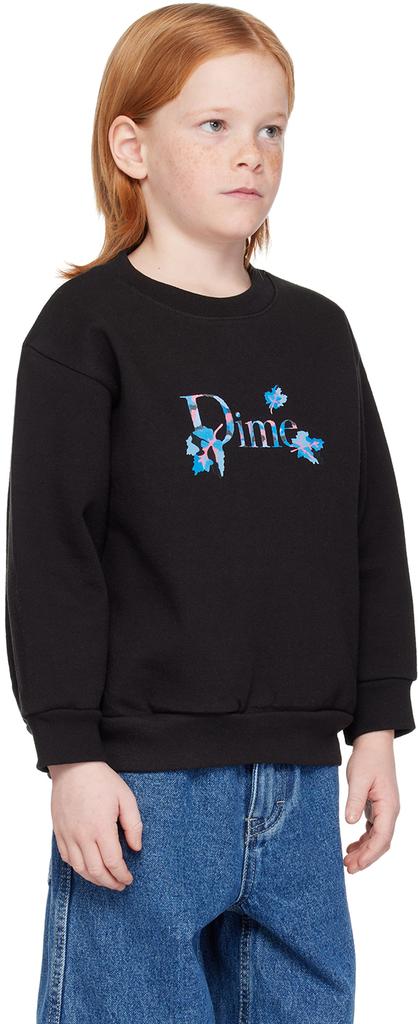 Dime Kids Black Classic Leafy Sweatshirt