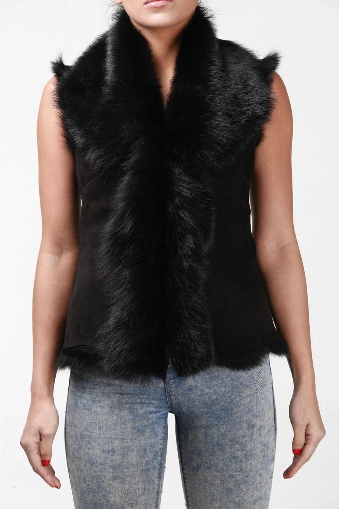 Infinity Leather Women's Toscana Sheepskin Short Gilet-Denver 4