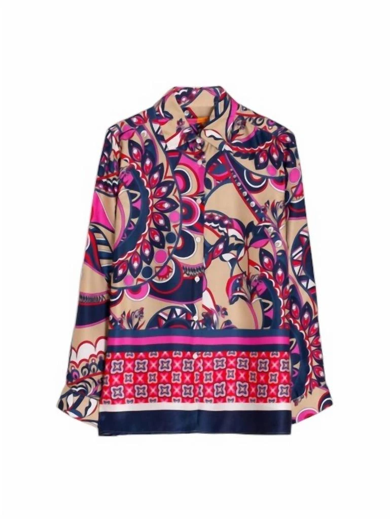 VILAGALLO Vilagallo - CASHMERE PRINT SHIRT 4