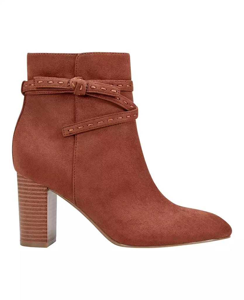 Bandolino Women's Ocorn Ankle Wrap Stacked Heel Dress Booties 2