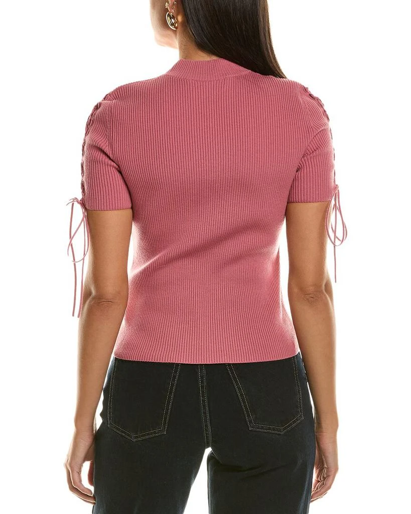 Oscar de la Renta Mock Neck Wool-Blend Shirt 2