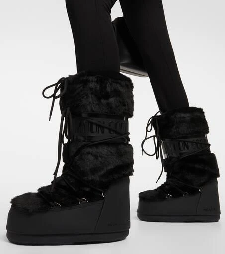 Moon Boot Icon faux fur-trimmed snow boots 4