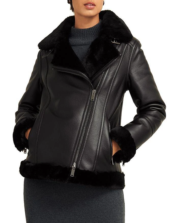 HOBBS LONDON Ali Faux Leather Moto Jacket 1