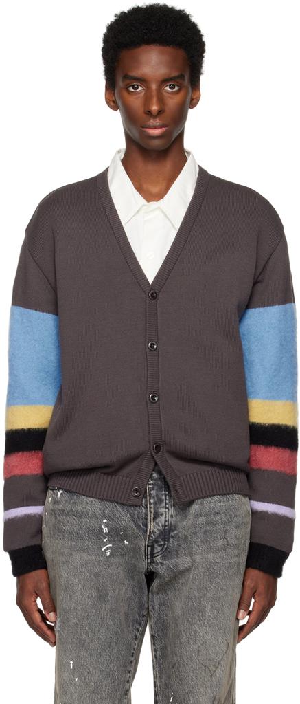 Awake NY Brown Striped Cardigan