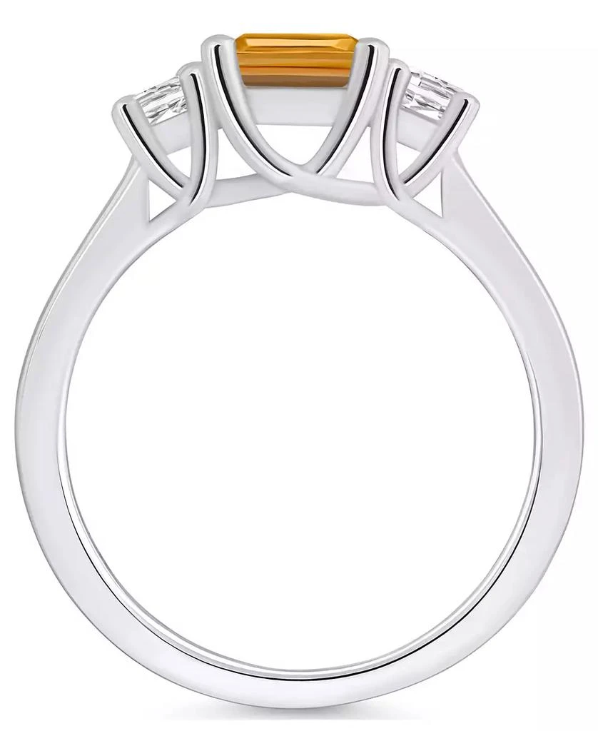 Macy's Citrine and Diamond Ring (1-5/8 ct.t.w and 1/4 ct.t.w) 14K White Gold 3