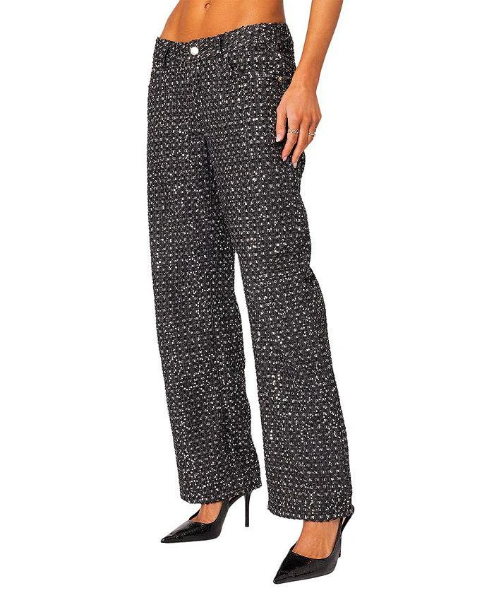 Edikted Nyah Sequin Loose Fit Jeans 3
