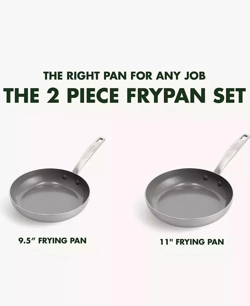 Greenpan Chatham Stainless Ceramic Nonstick 2-Pc. Frypan Set 2