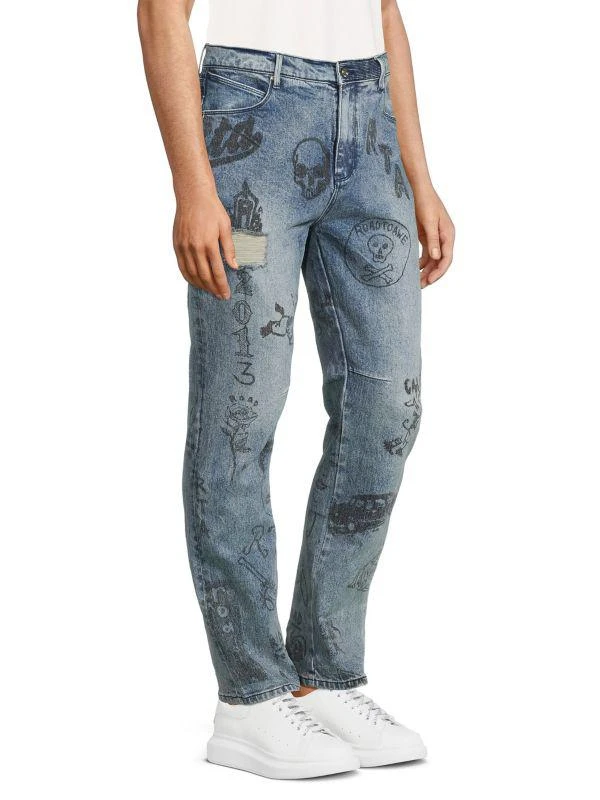 RTA Scribble Mid-Rise Slim Jeans 3