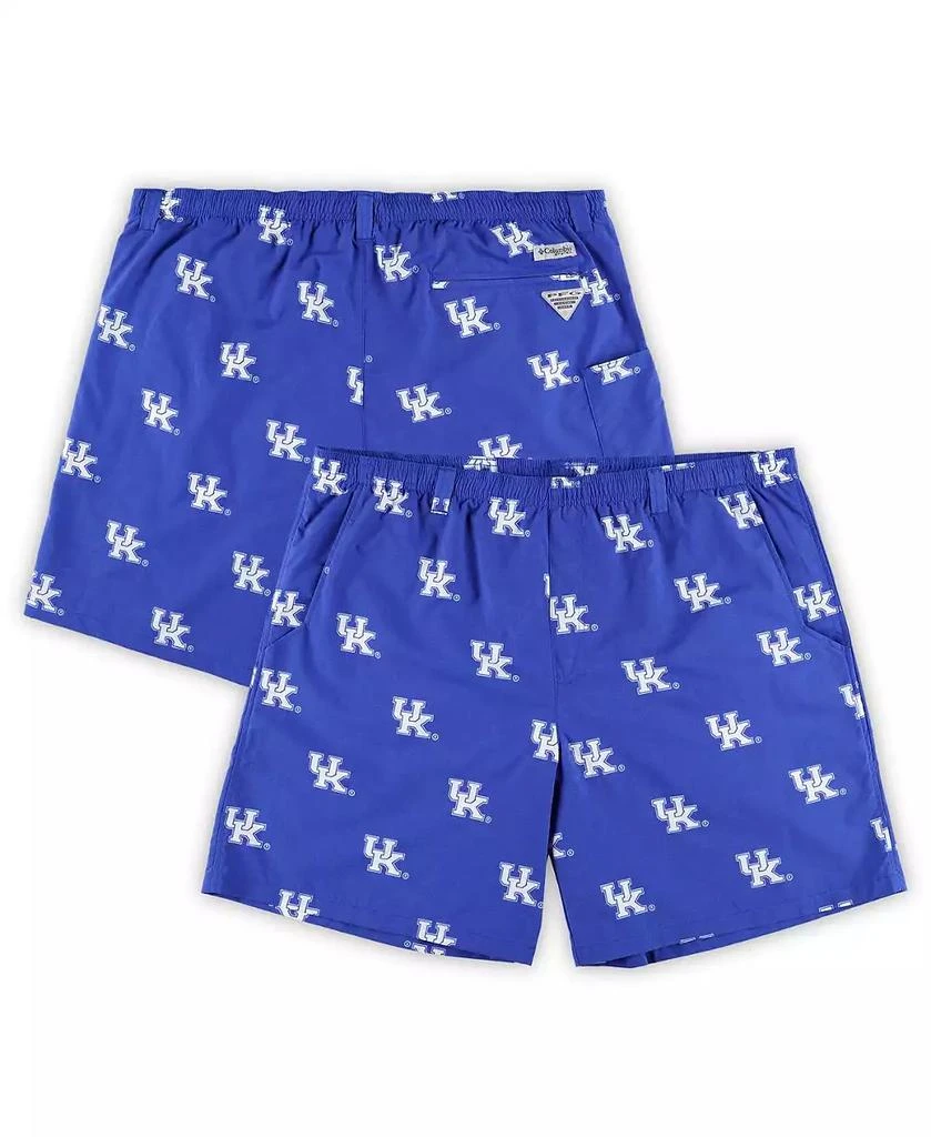 Columbia Men's Royal Kentucky Wildcats Big and Tall Backcast II Allover Print Logo Omni-Shade Shorts 1