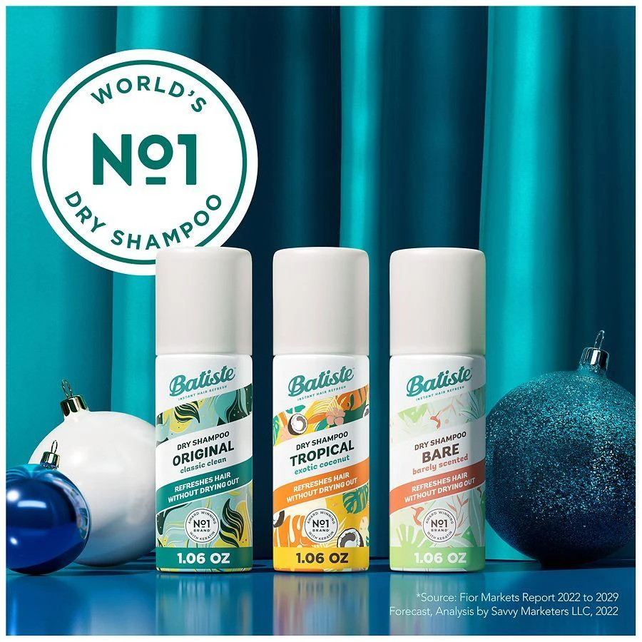 Batiste Dry Shampoo Limited Edition Mini Holiday Gift Set, Travel Size Variety Pack 6