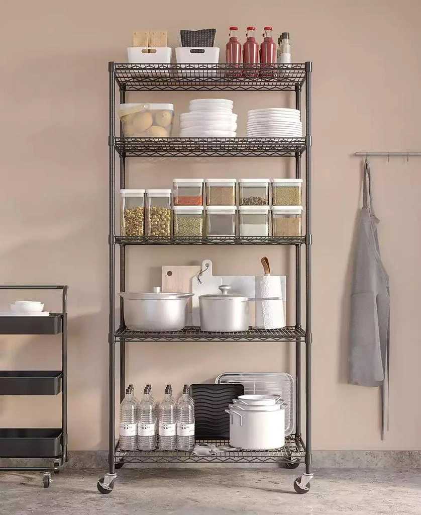 Seville Classics UltraDurable 5-Tier NSF Steel Wire Shelving System 6
