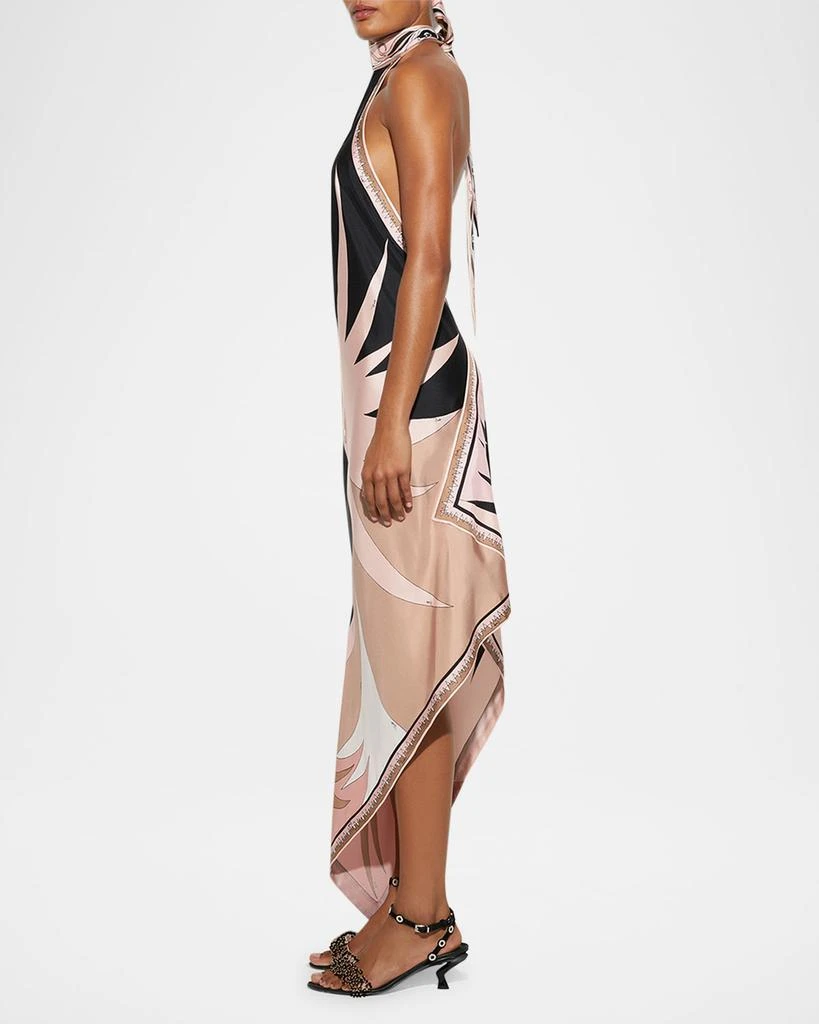 EMILIO PUCCI Stella-Print Silk Twill Halter Maxi Dress 4