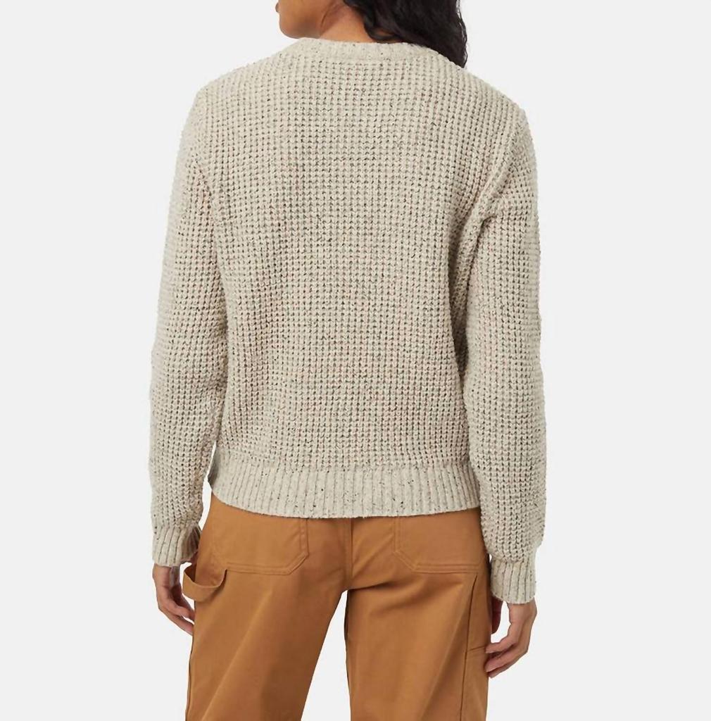 tentree Highline Nep Crew Neck Sweater In Pale Oak Heather Nep