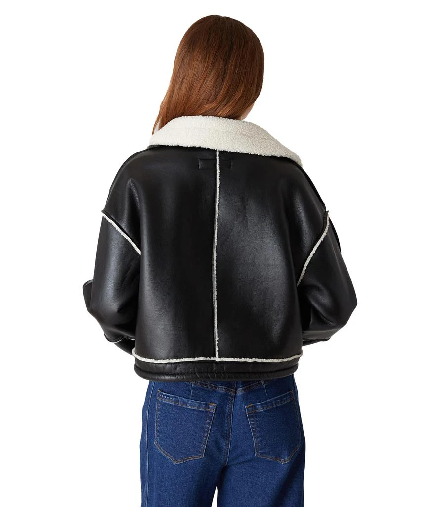 Blank NYC Leather and Sherpa Bonded Moto Jacket 2