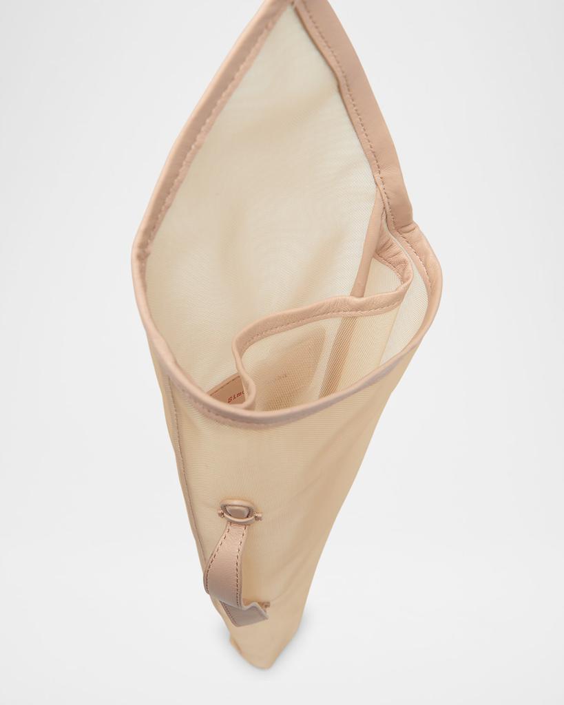【関税込み】Simone Rocha ベージュ Carnation Pocket バッグ Carnation Pocket leather-trimmed tote bag in neutrals